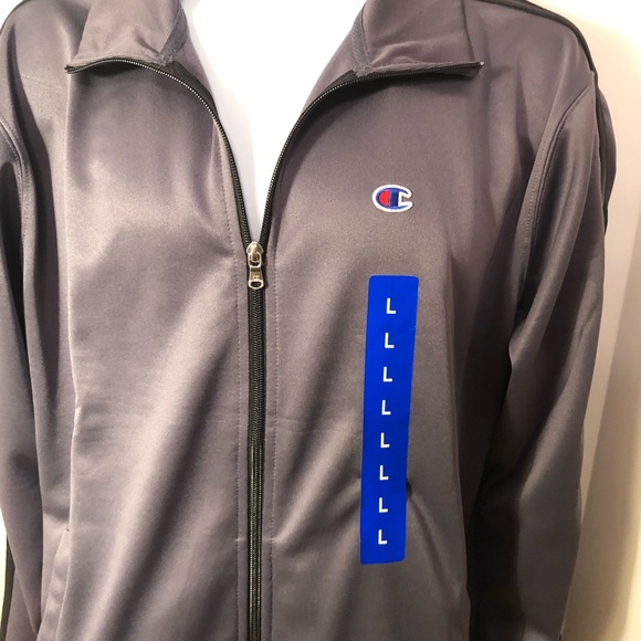 Champion Authentic Men's Full Zip Track Jacket Grey 1244042 size Large - Picture 12 of 12
